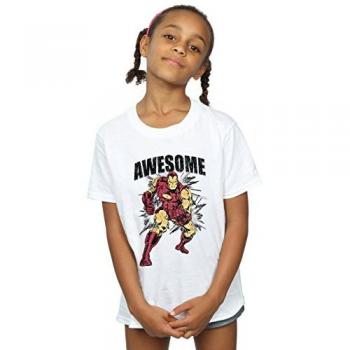 Marvel Kids Iron Man Katoenen T-Shirt 9–11 jaar (Wit)