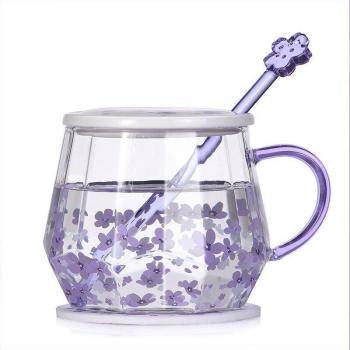 3D Diamond Cut Glass Cup
