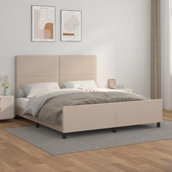 Cadre de lit sans matelas cappuccino 160x200 cm en similicuir