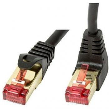BIGtec Premium 1m 90° gewinkelt Ethernet Gigabit LAN Kabel schwarz