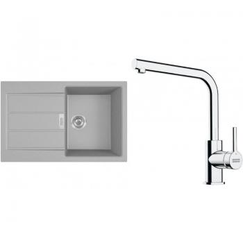 Franke T115Š : Ensemble Évier Tectonite S2D 611-78 et Robinet Chrome FP 3230.031