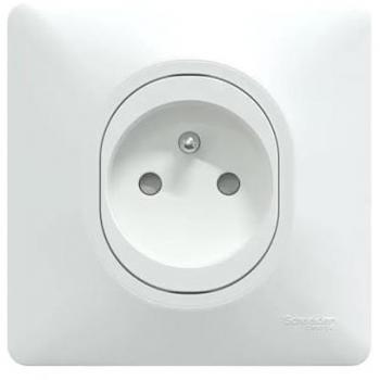 Prise électrique 2P+T 16A Ovalis avec connexion auto