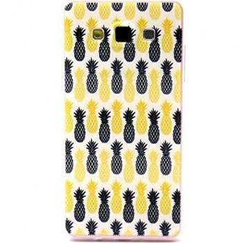 Cover Trasero TPU “Piña Suave” en Tonos Negros y Amarillos – Galaxy A3 SM‑A300F