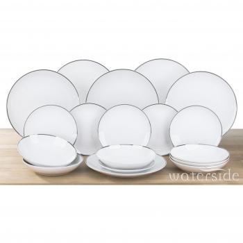 Elegant Platinum Dining Set (18 Pieces)