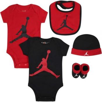 5-teiliges Set unisex Baby Jordan Core Rot 0-6 Monate