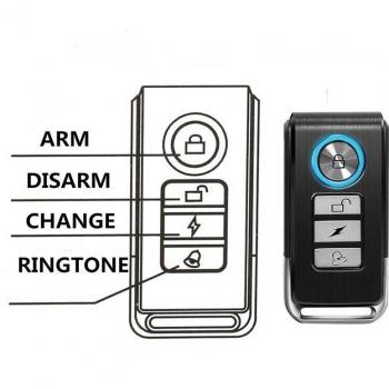 Waterproof Motorcycle Alarm with Remote Control 113dB