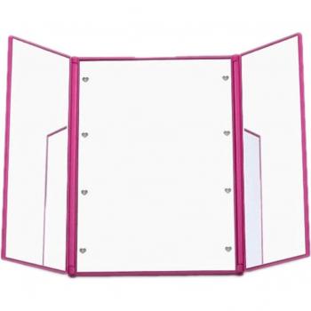 Mini‑miroir beauté 8 LED, pliable, triple face