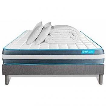 Pack Confort BodyForm 160x200 – Mémoire de Forme 3 Zones, Couette et 2 Oreillers