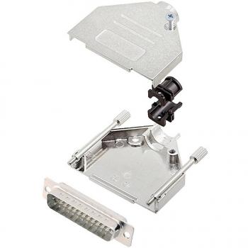 Encitech 25-Pin D-SUB Male Connector with 180° Solder Pins