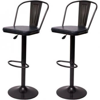 Drehbare Tresenhocker MCW-H10a, 2er-Set