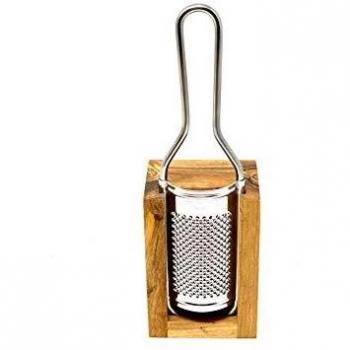 Natural Grained Olive Wood Grater with Box
