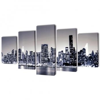 Monochrome New York Skyline Canvas Print