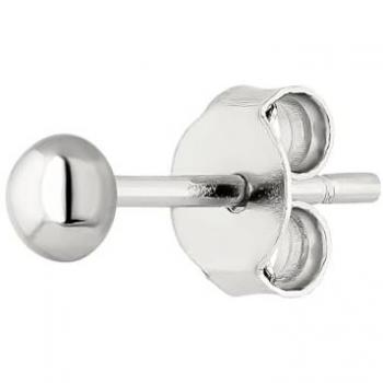 Pendiente Piercing Pompom de Plata de Ley 925 con Baño de Rodio