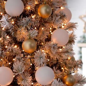 Festive Indoor & Outdoor 6ft Christmas Tree Glow-Worm Lights 760 Warm White LEDs