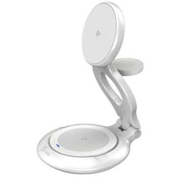 Support de charge Qi2 3-en-1 blanc