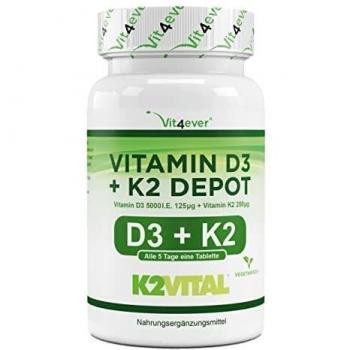 Vit4ever Vitamin D3 + K2 Depot hochdosiert