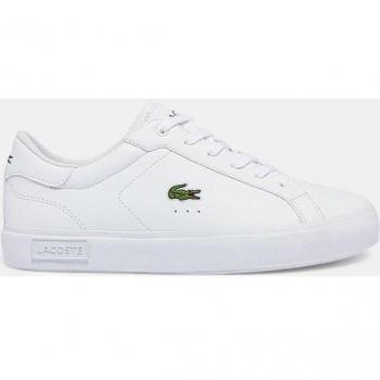 Lacoste Powercourt Junior Sneaker schneeweiß/grün