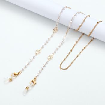 Joyería Chic Cadena Metal con Detalle Floral