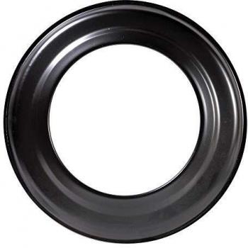 R150/R Rosetta per Camini, Diametro 150 mm, Acciaio, Nero