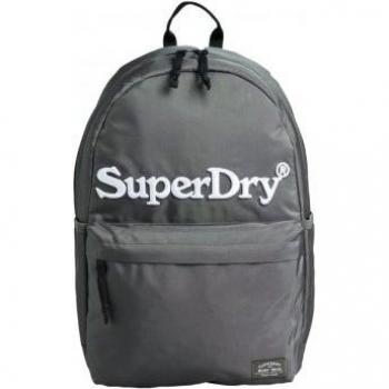 Superdry Black Vintage Graphic Montana Backpack for Men