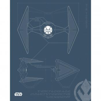 Illustration Combat Spatial – Star Wars – 40 x 50 cm