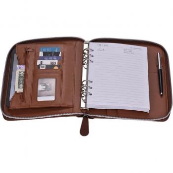 PU Leather Padfolio with Loose-leaf Organizer