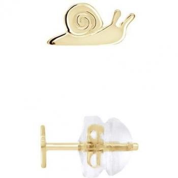 Boucles d'Oreilles Motifs ESCARGOT Or Jaune 375 Millièmes