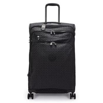 Kipling Mittelgroßer, erweiterbarer Weichgepäck-Trolley mit 4 Rollen Signature Emb (Schwarz)