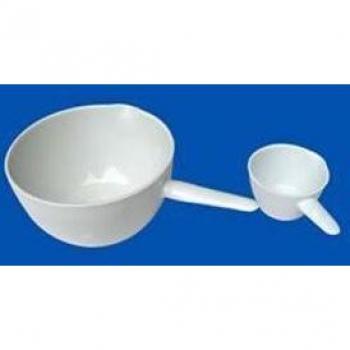 2 pcs 150ml Evaporating Dish with Spout, Flat Bottom Porcelain