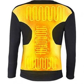Yeah-hhi Chauffage Électrique Costume De sous-Vêtements Vêtements Chauds USB Intelligent Hommes Femmes Ski Escalade Chemises Et Pantalons d'hiver pour,Noir~Chemise,L