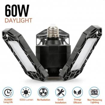 Panel Luminoso 360° Garaje: LED 6000LM, E27, 60W/40W