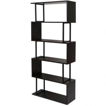 Bibliothèque Design Marron Foncé 5 Niveaux