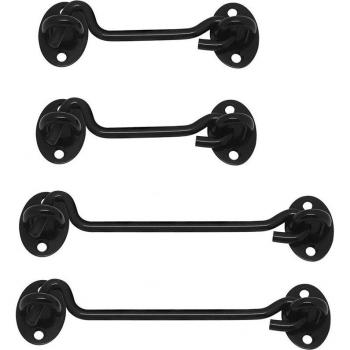 Loquet de porte et fenêtre, 4 crochets de grange