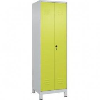 Classic Plus Putzschrank 080110-00 S10010 – 60 × 50 × 195 cm, Clowngrün / Lichtgrau,