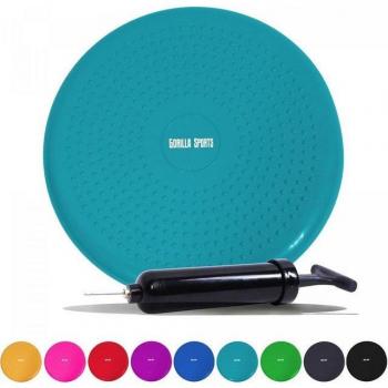 Ballsitzkissen „BumpFit“ mit Luftpumpe – Farbenvielfalt (Blau, Rot, Grün)