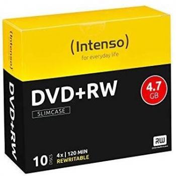 DVD+RW 4,7GB 10 pz Slimcase 4x