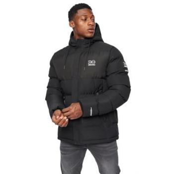 Tenthley Sophisticated Embossed Trench – Black Large