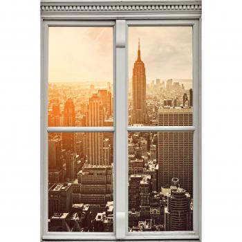 Queence Wandsticker »New York« – Wandaufkleber mit Stadtmotiv