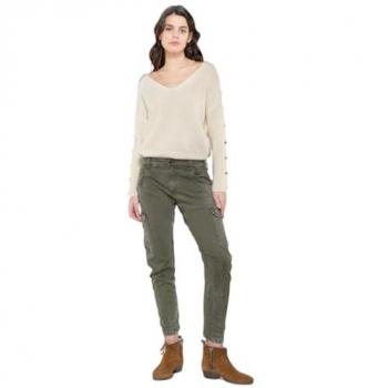 Pantalón cargo mujer 7/8 Le Temps des Cerises