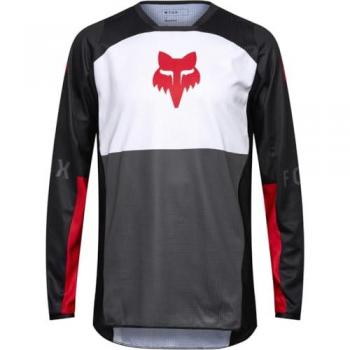 Fox 180 Flow Moto Maillot Blanco/Rojo, Manga Larga, L