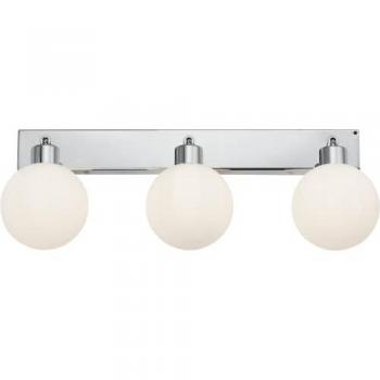 Chrome G9 Triple Bar Spotlight with Round Frosted Glass, 230V, IP44, 25W