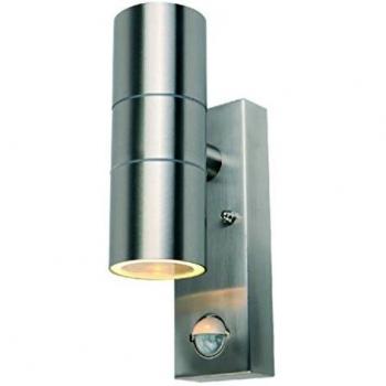 Stainless Steel Twin PIR Outdoor Spotlight