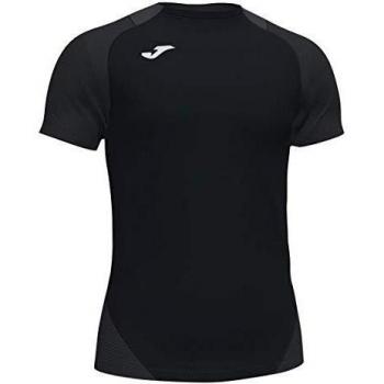 Joma Essential II Equip Herren-T-Shirt M/C, Schwarz Anthrazit, S