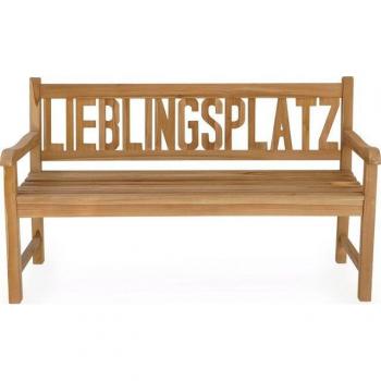 LIEBLINGSPLATZ Gartenbank 150 cm aus naturbelassenem Teak