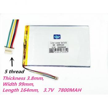 Set de Baterías Polímero 5 Hilos 3899164 3.7 V 7800 mAh para Dispositivos 8–10