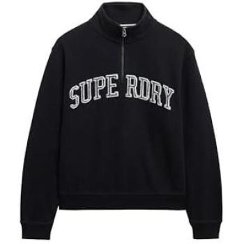 Superdry Felpa Athletic con Mezza Zip Applique Navy