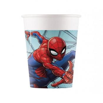 8 bicchieri di carta Spider-Man