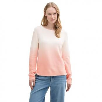 TOM TAILOR Damen Strickpullover mit Farbverlauf in Rot