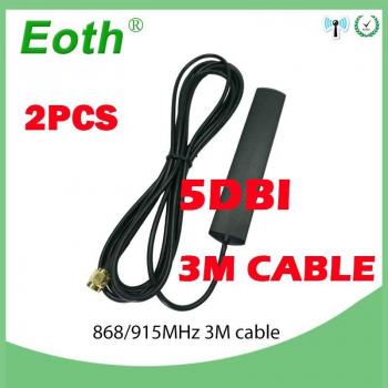 868 MHz / 915 MHz Lora Antenne mit GSM SMA-Männlich Anschluss und 3 Meter Kabel