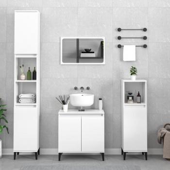 Ensemble de salle de bain 3 pcs blanc brillant